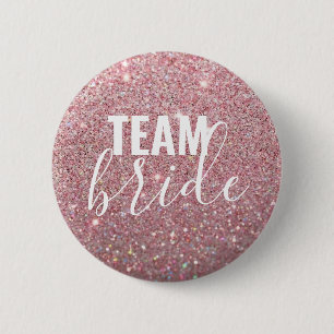 Button - Mulberry Glitter Fab Team Bride