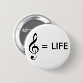 Button "Muziek is leven" (Voorkant /achterkant)