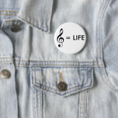 Button "Muziek is leven" (In situ)