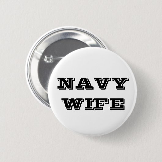 Button Navy Wife (Voorkant /achterkant)