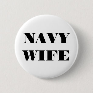 Button Navy Wife