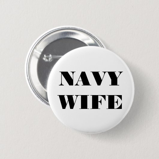 Button Navy Wife (Voorkant /achterkant)