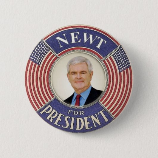 Button Newt Gingrich 2012 (Voorkant)