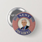 Button Newt Gingrich 2012 (Voorkant /achterkant)