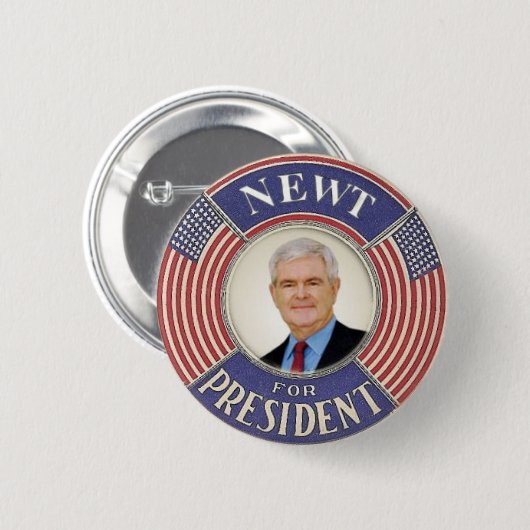 Button Newt Gingrich 2012 (Voorkant /achterkant)