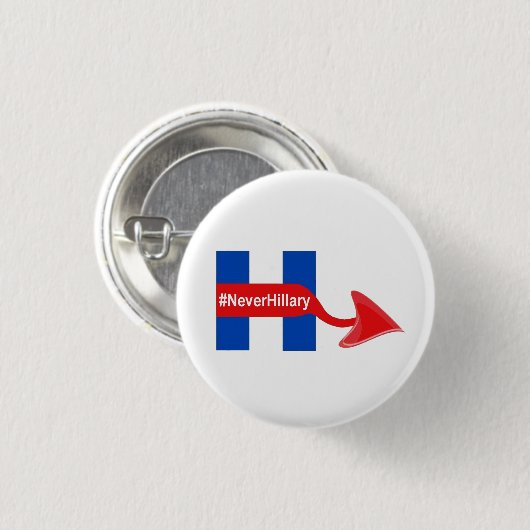 Button Nooit Hillary (Voorkant /achterkant)