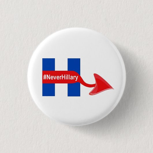 Button Nooit Hillary (Voorkant)