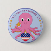 Button octopus voor een preemie US (Voorkant)