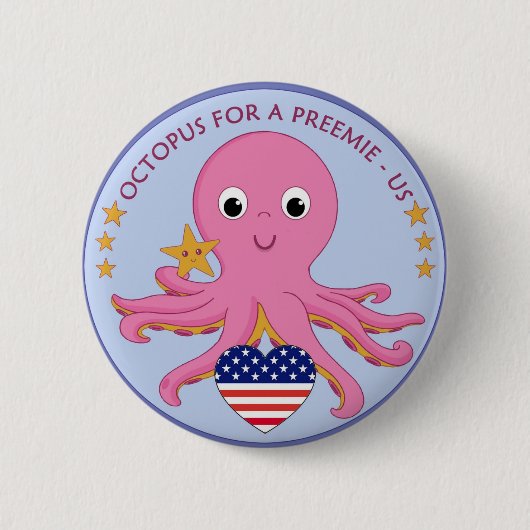 Button octopus voor een preemie US (Voorkant)
