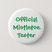 Button "Officieel mistletoe-tester" (Voorkant)
