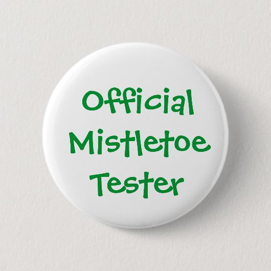 Button "Officieel mistletoe-tester" (Voorkant)