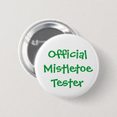 Button "Officieel mistletoe-tester" (Voorkant /achterkant)