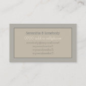 Button omhoog naaigarens en schroefdraad visitekaartje (Achterkant)