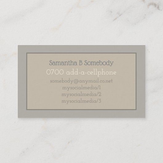 Button omhoog naaigarens en schroefdraad visitekaartje (Achterkant)