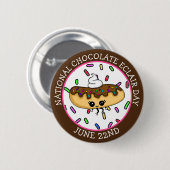 Button op 22 juni National Chocolate Eclair Day (Voorkant /achterkant)
