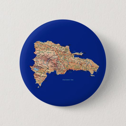 Button op de kaart van de Dominicaanse Republiek (Voorkant)