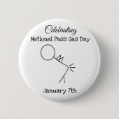 Button op de nationale gasdag rond de pas (Voorkant)