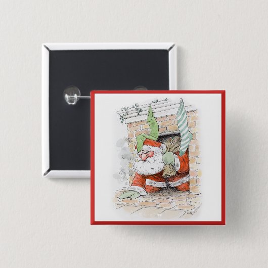 Button op het Plein van de Kerstman (Voorkant /achterkant)