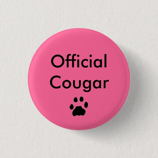 Button-opdruk, officiële cougar ronde button 3,2 cm (Voorkant)