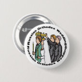 Button: Orthodoxe bruiloft Ronde Button 5,7 Cm (Voorkant /achterkant)