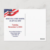 Button over de Amerikaanse grondwet Briefkaart (Achterkant)