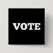 Button over de zwarte achtergrond (Voorkant)