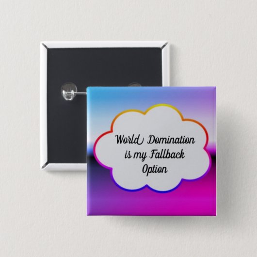 Button over wereldheerschappij (Voorkant /achterkant)