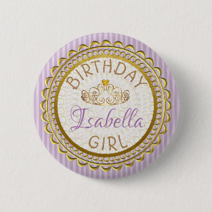 Button Paarse en goudmeisjes