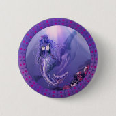 Button Paarse Oceaan Mermaid (Voorkant)