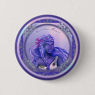 Button Paarse Oceaan Mermaid