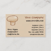 Button paddenstoelpictogram visitekaartje (Voorkant)