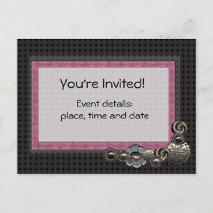 Button Party Invitation briefkaart