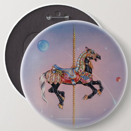 Button - Petaluma Carousel Horse 1 (Voorkant /achterkant)