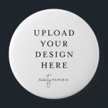 Button Pin 4-inch - groot<br><div class="desc">Pas het ontwerp van de knoopspeld in Templett aan. Nadat u klaar bent met het bewerken,  downloadt u uw bestand in een JPG-indeling (vergeet niet de afloopoptie aan te zetten). Upload uw ontwerp hier door op de blauwe "Personalize"knoop te klikken.</div>
