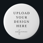 Button Pin 4-inch - groot<br><div class="desc">Pas het ontwerp van de knoopspeld in Templett aan. Nadat u klaar bent met het bewerken, downloadt u uw bestand in een JPG-indeling (vergeet niet de afloopoptie aan te zetten). Upload uw ontwerp hier door op de blauwe "Personalize"knoop te klikken.</div>