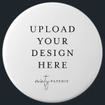 Button Pin 6" - Extra groot<br><div class="desc">Pas het ontwerp van de knoopspeld in Templett aan. Nadat u klaar bent met het bewerken,  downloadt u uw bestand in een JPG-indeling (vergeet niet de afloopoptie aan te zetten). Upload uw ontwerp hier door op de blauwe "Personalize"knoop te klikken.</div>