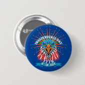 Button pin Amerikaanse mooie Impressive Eagle blu (Voorkant /achterkant)