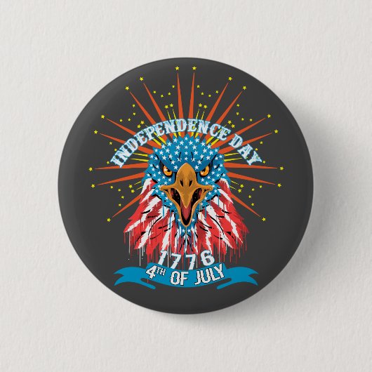 Button pin Amerikaanse mooie Impressive Eagle gra (Voorkant)