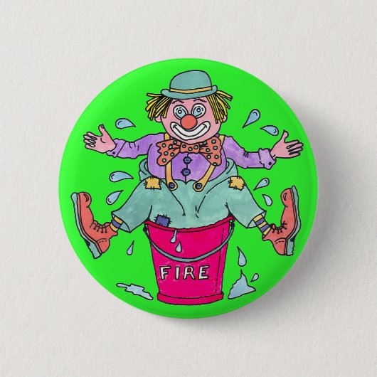 Button Pin Badge Clown Capers (Voorkant)