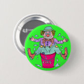 Button Pin Badge Clown Capers (Voorkant /achterkant)