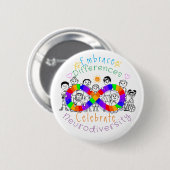 Button Pin voor Autisme-bewustmaking van verschill (Voorkant /achterkant)