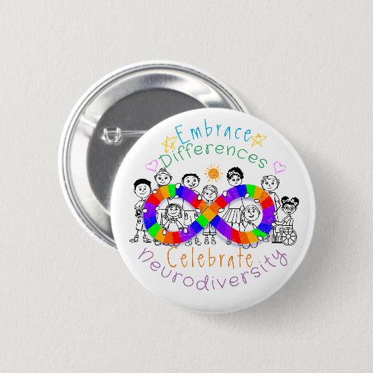 Button Pin voor Autisme-bewustmaking van verschill (Voorkant /achterkant)
