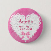 Button Pink Lacy Baby shower (Voorkant)