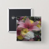 Button Pink Lily Beauty (Voorkant /achterkant)