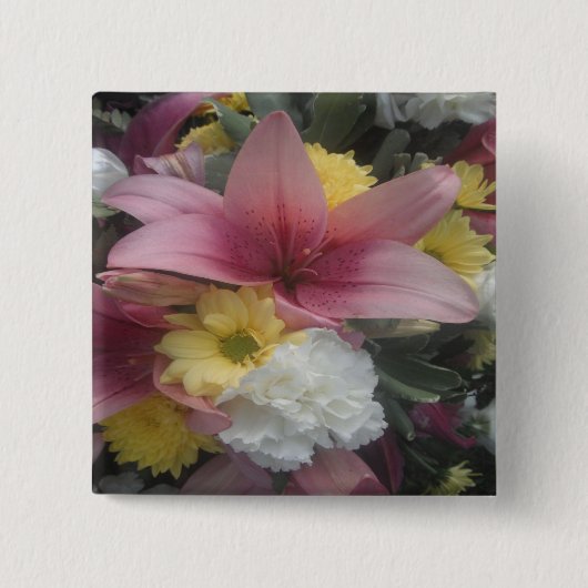 Button Pink Lily Beauty (Voorkant)