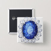 Button PMACarlson Royal Sapphire (Voorkant /achterkant)
