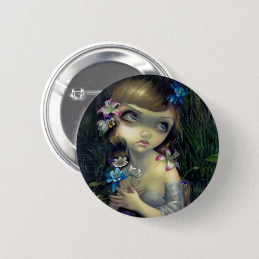 Button "Portret van Ophelia" (Voorkant /achterkant)