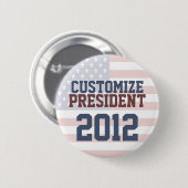  Button presidentsverkiezingen 2012 (Voorkant /achterkant)