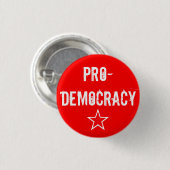 Button "Pro-democratie" (Voorkant /achterkant)
