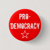 Button "Pro-democratie" (Voorkant)